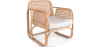 Buy Rattan Armchair with Cushion, Boho Bali Design - Leta White 60300 home delivery