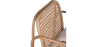 Buy Rattan Armchair with Cushion, Boho Bali Design - Leta White 60300 - in the EU