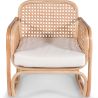 Buy Rattan Armchair with Cushion, Boho Bali Design - Leta White 60300 at MyFaktory