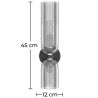 Buy Lamp Wall Light - Crystal and Metal - Hat Smoke 60523 - in the EU