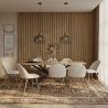 Buy Pack Industrial Wooden Table (220cm) & 8 Bouclé Upholstered Chairs - Bennett White 60558 - in the EU