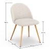 Buy Pack Hairpin Dining Table 150x90 & 6 Bouclé Upholstered Chairs - Bennett White 60565 in the Europe