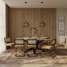 Buy Pack Industrial Wooden Table (200cm) & 8 Rattan and Velvet Mesh Chairs - Nema Mustard 60572 - in the EU