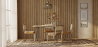 Buy Pack Hairpin Dining Table 120x90 & 4 Black Mesh Rattan and Velvet Chairs - Wanda Mustard 60587 - in the EU