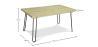 Buy Pack Hairpin Dining Table 120x90 & 4 Black Mesh Rattan and Velvet Chairs - Wanda Mustard 60587 at MyFaktory