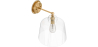 Buy Lamp Wall Light - Golden Metal and Crystal - Senda Transparent 60526 - prices