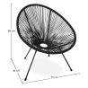 Buy  Pack Acapulco Chair x2 - Black Legs - New edition Black 60611 at MyFaktory