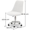 Buy Desk Chair with Wheels - White Boucle - Tulipe White 60615 home delivery