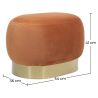 Buy Pouf Luxury Home Foot Rest - Velvet and Metal - Premium Orange 60552 with a guarantee