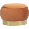 Buy Pouf Luxury Home Foot Rest - Velvet and Metal - Premium Orange 60552 - in the EU