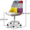 Buy Swivel Office Chair - Patchwork Upholstery - Ray  Multicolour 60622 home delivery