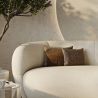 Buy Curved Sofa - 3 Seater - Boucle Fabric - Onda White 60628 in the Europe
