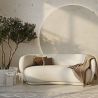 Buy Curved Sofa - 3 Seater - Boucle Fabric - Onda White 60628 - prices