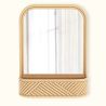 Buy Wall Mirror with Rattan Frame - Bali Boho Style - Dania Natural 60636 - in the EU