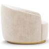 Buy Curved Design Armchair - Upholstered in Velvet - Treya Light grey 60647 at MyFaktory