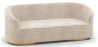 Buy 3/4-Seater Velvet Upholstered Sofa - Treya White 60648 - prices