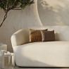 Buy Curved Sofa - 2 Seater - Boucle Fabric - Curva White 60629 in the Europe