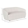 Buy Curved Sofa - 2 Seater - Boucle Fabric - Curva White 60629 - prices