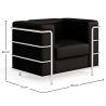 Buy Design Armchair - Upholstered in Vegan Leather - Bour Black 60657 with a guarantee