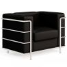Buy Design Armchair - Upholstered in Vegan Leather - Bour Black 60657 - prices
