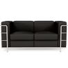 Buy 2-Seater Sofa - Upholstered in Vegan Leather - Bour Black 60658 - in the EU