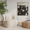 Buy Velvet Upholstered Armchair - Treyton White 60702 - prices