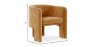 Buy Velvet Upholstered Armchair - Connor Mustard 60700 with a guarantee