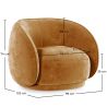 Buy Curved Velvet Upholstered Armchair - William Mustard 60692 with a guarantee