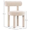 Buy Dining Chair - Upholstered in Velvet - Reece Beige 60708 - in the EU