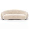 Buy Velvet Curved Sofa - 3/4 Seats - Nathan White 60691 - in the EU