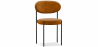 Buy Dining Chair - Upholstered in Velvet - Black Metal - Martha Mustard 61003 - prices