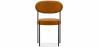 Buy Dining Chair - Upholstered in Velvet - Black Metal - Martha Mustard 61003 - in the EU