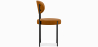 Buy Dining Chair - Upholstered in Velvet - Black Metal - Martha Mustard 61003 at MyFaktory