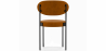 Buy Dining Chair - Upholstered in Velvet - Black Metal - Martha Mustard 61003 in the Europe