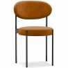 Buy Dining Chair - Upholstered in Velvet - Black Metal - Martha Mustard 61003 - prices