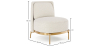 Buy Designer Armchair - Upholstered in Bouclé Fabric - Sabah White 61015 home delivery