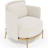 Buy Designer Armchair - Upholstered in Bouclé Fabric - Hynu White 61017 at MyFaktory