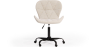 Buy Office chair upholstered in Bouclé fabric - Winka Black Frame White 61055 - in the EU
