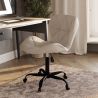 Buy Office chair upholstered in Bouclé fabric - Winka Black Frame White 61055 in the Europe