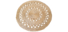 Buy Round Jute Rug - Boho Bali - 100 CM - Nylah Natural 61083 - in the EU