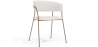 Buy Dining chair - Upholstered in Bouclé Fabric - Lona White 61148 at MyFaktory