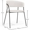 Buy Dining chair - Upholstered in Bouclé Fabric - Lona White 61149 - in the EU