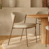 Buy Dining chair - Upholstered in Bouclé Fabric - Vara White 61150 home delivery