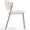Buy Dining chair - Upholstered in Bouclé Fabric - Vara White 61150 - in the EU