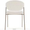 Buy Dining chair - Upholstered in Bouclé Fabric - Vara White 61150 - prices