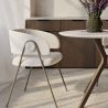 Buy Dining chair - Upholstered in Bouclé Fabric - Manar White 61152 home delivery