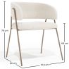 Buy Dining chair - Upholstered in Bouclé Fabric - Manar White 61152 in the Europe