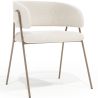 Buy Dining chair - Upholstered in Bouclé Fabric - Manar White 61152 in the Europe