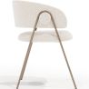 Buy Dining chair - Upholstered in Bouclé Fabric - Manar White 61152 - in the EU