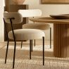 Buy Dining Chair - Upholstered in Bouclé Fabric - Simo White 61154 in the Europe